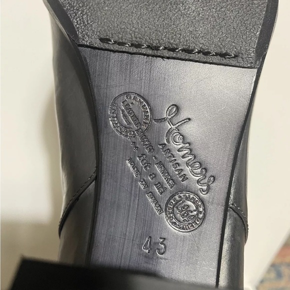 Homers Artisan Size 43 Women’s Booties Boots Ankle Black Leather New Size 11 US - Picture 5 of 11